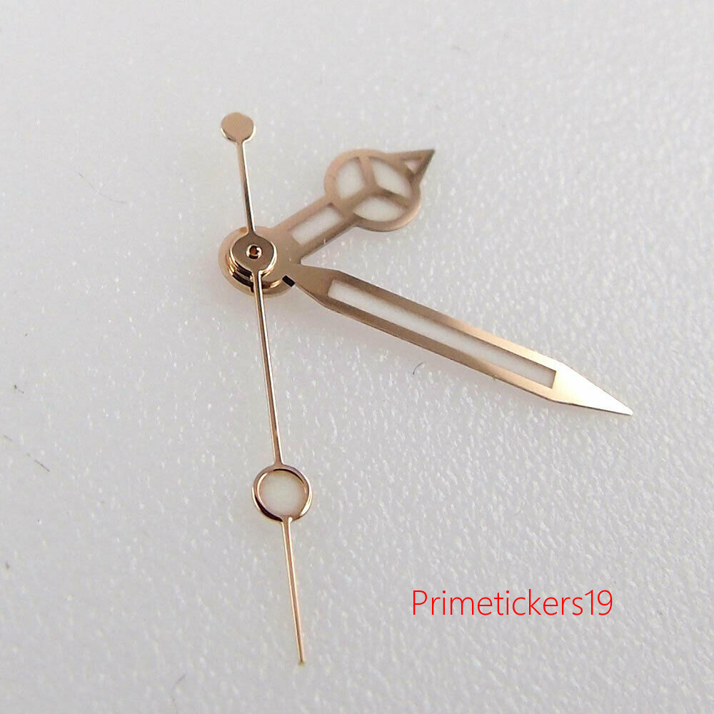 Yellow/Rose Golden Watch Hands Fit for NH35 NH36 Movement Blue/Red Second Hand