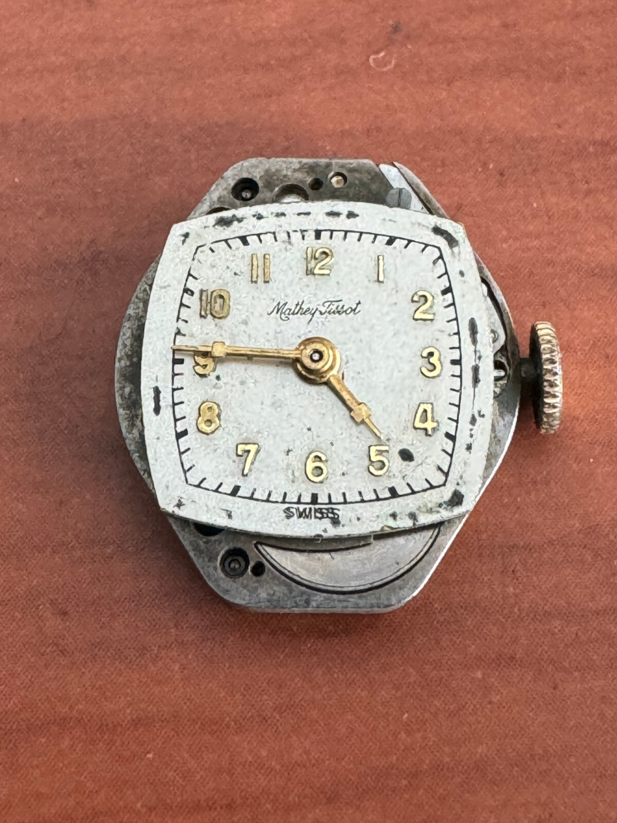 VINTAGE LADIES MATHEY TISSOT WRIST WATCH MOVEMENT 384K KEEPING TIME