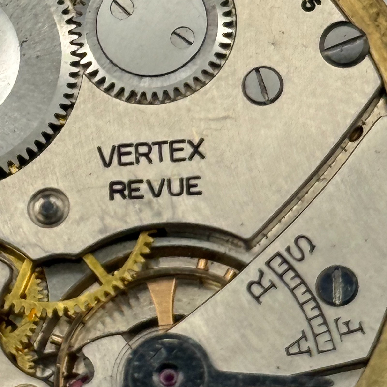 Vertex Revue 65 Pocket Watch Movement – Garrard – Parts / Repair