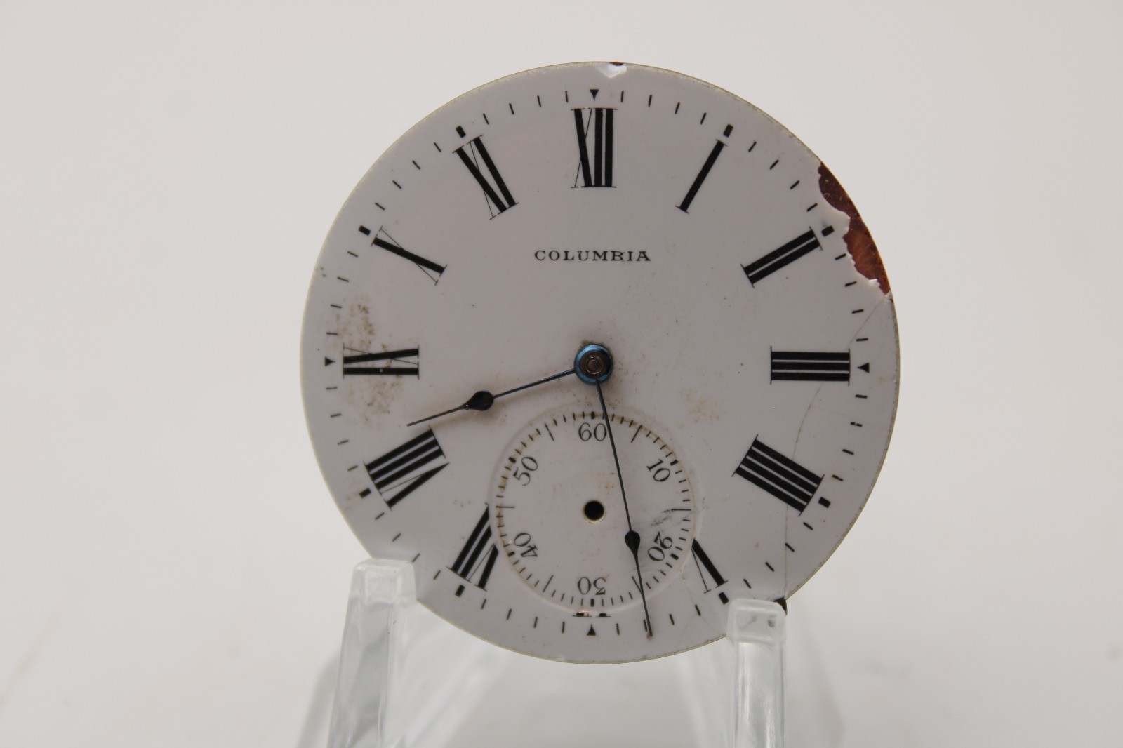 1896-1900 COLUMBIA POCKET WATCH MOVEMENT 6417537 34.5mm (KF)