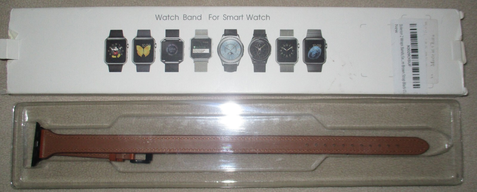 NIP Balerion 2 wrap bands for smart watch brown strap black clasp NEW