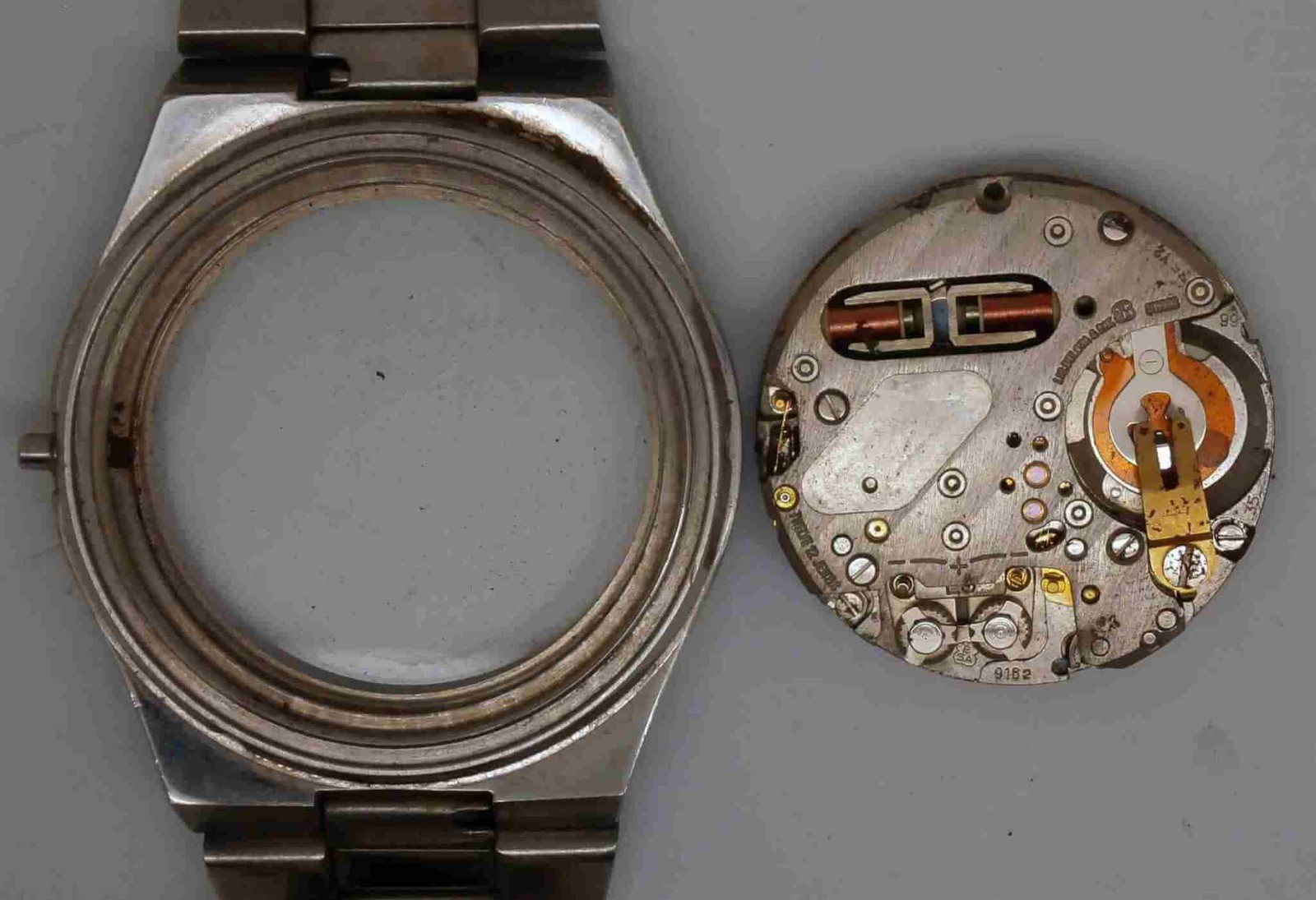 Vintage TITUS Tuning Fork Steel Wristwatch. Ref: 9308. Cal: 9162. For Repairs