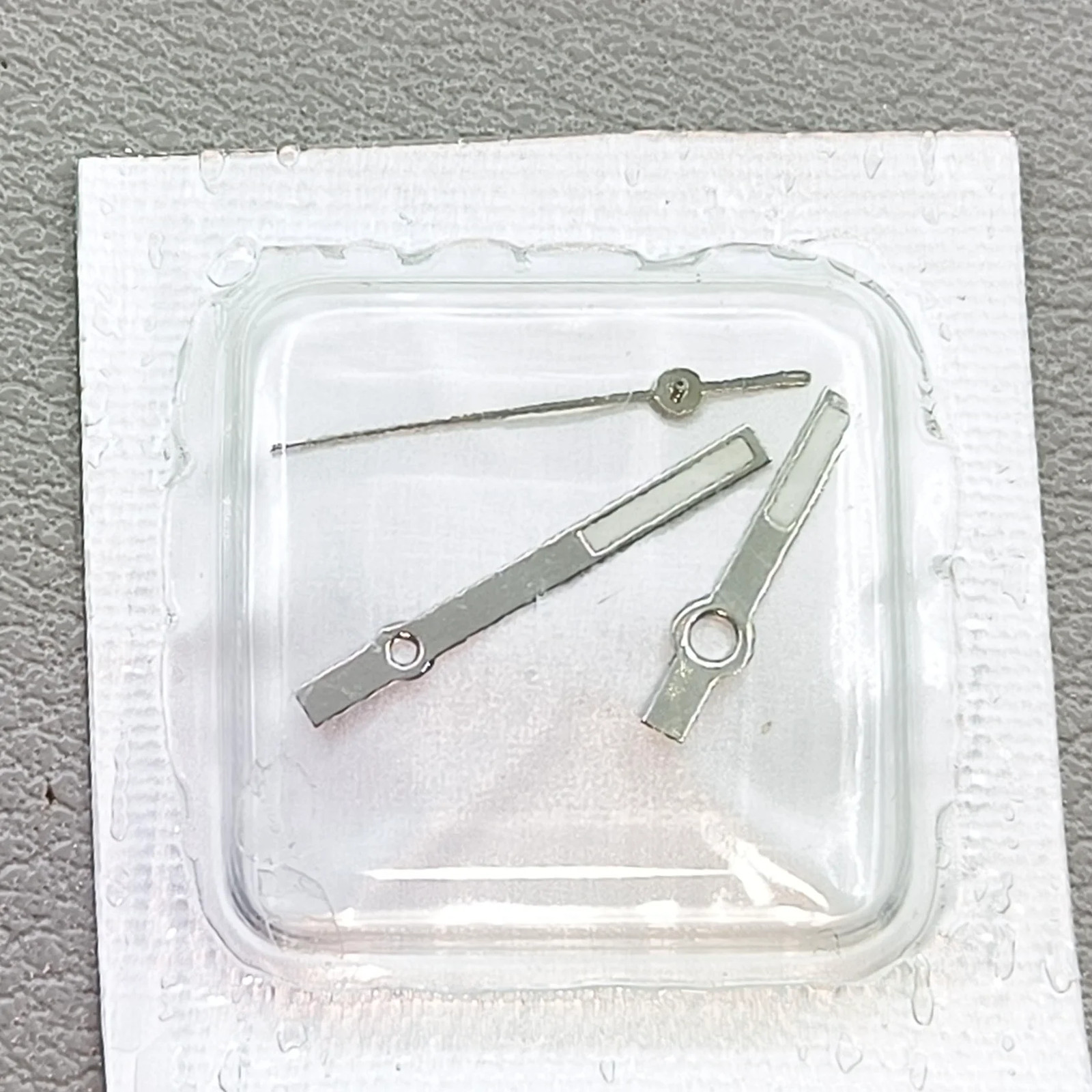 2 Sets/Pack Silver Trim Square Green Lume Watch Hands for VJ32 Movement