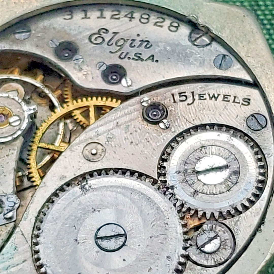 Vintage Elgin 15 Jewels Mechanical Wrist Watch Movement Faces Mechanisms Misc