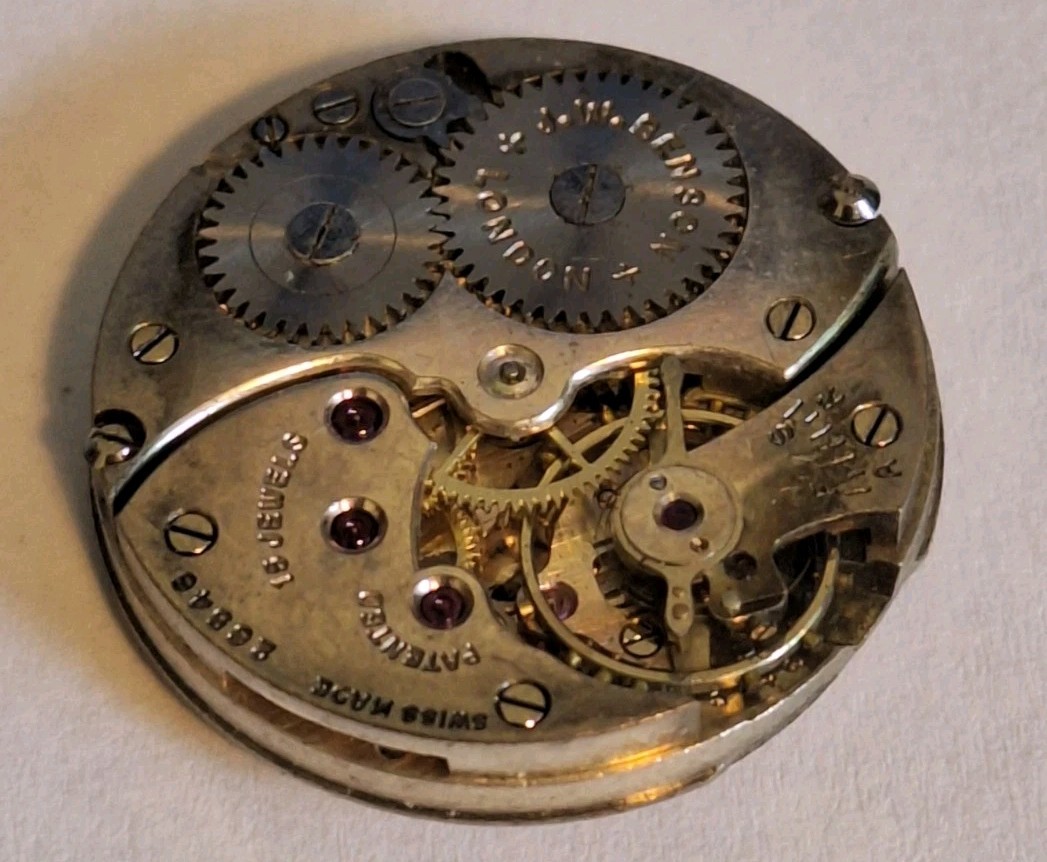 Vintage J.W. Benson 15 Jewels Mechanical Watch Movement (Balance Is Okay)