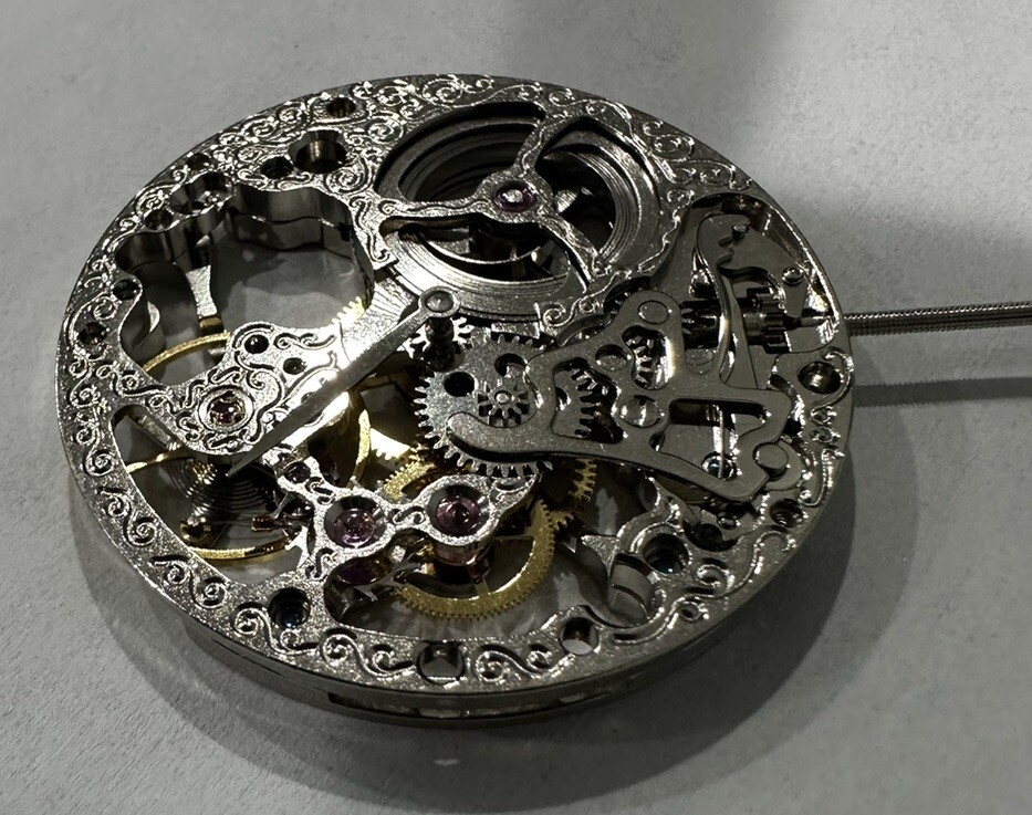 New Chinese CH9310 Replacement UT6498 Skeleton Mechanical Winding Watch Movement
