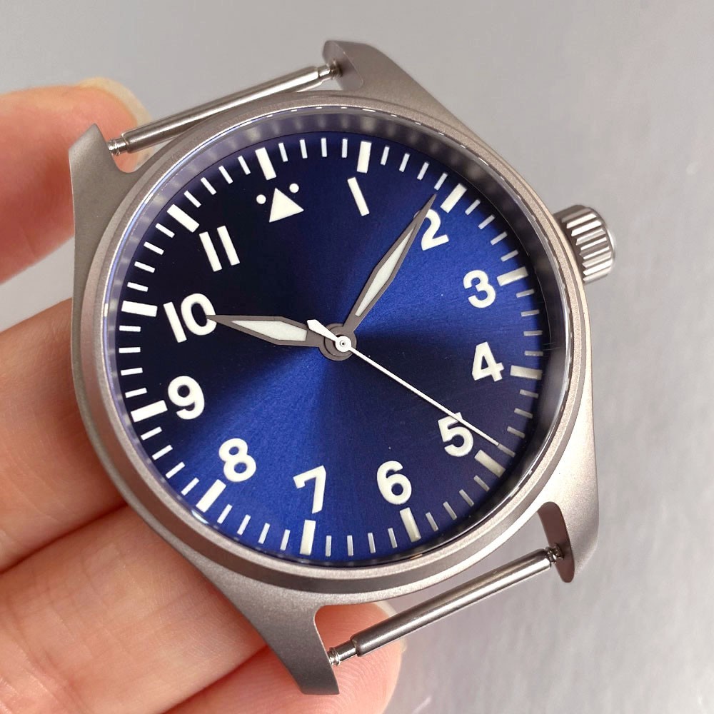 39mm Titanium Case Sapphire Glass ultralight Watch Case Fit NH35 NH36 2824 2836