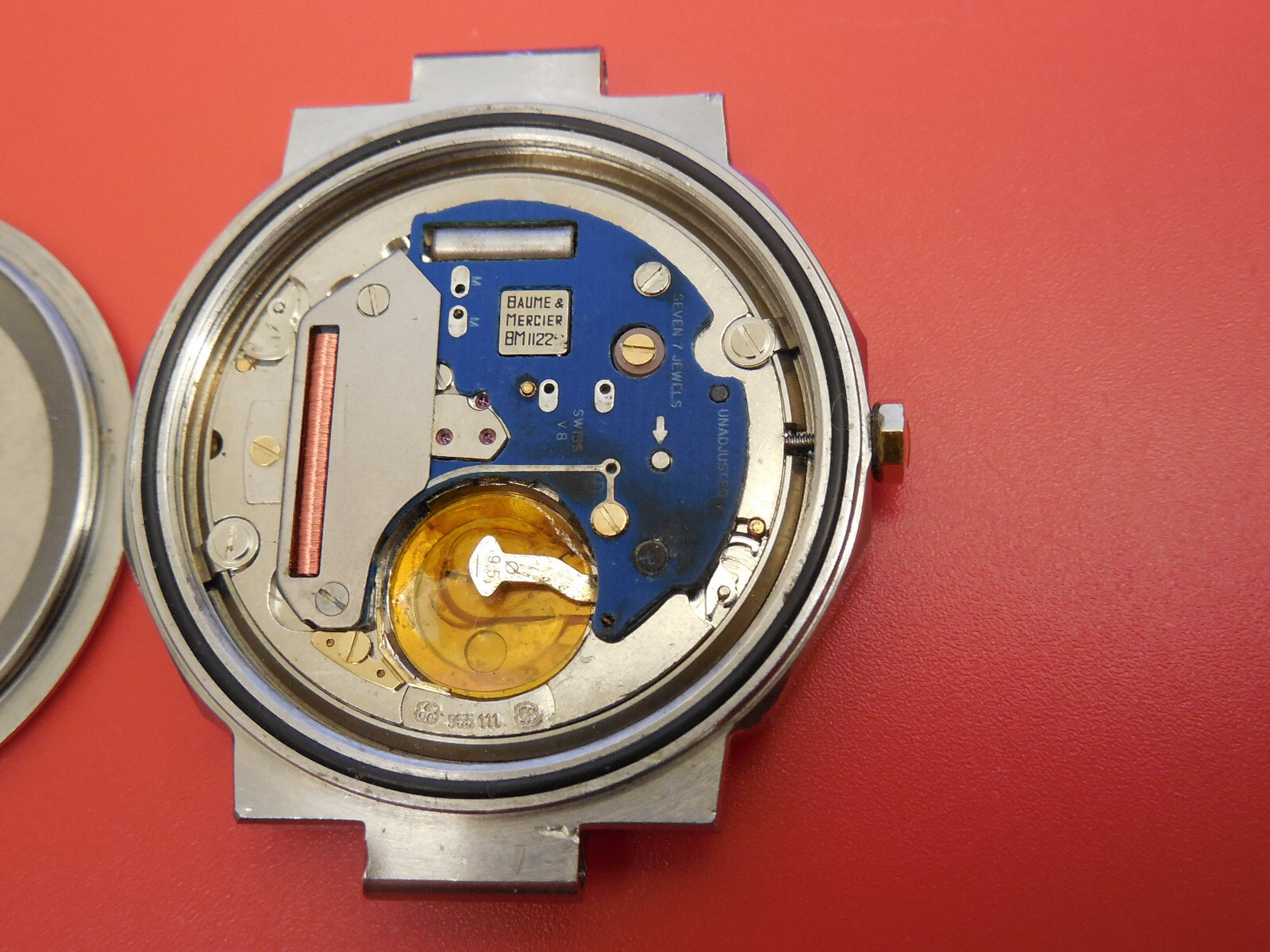 NON WORKING BAUME MERCIER 33MM RIVIERA DATE FOR PARTS OR REPAIR PROJECT