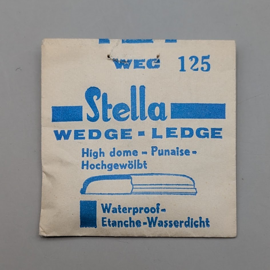 NOS Stella WEC 12.5mm Wedge Ledge High Dome Watch Crystal Size 125