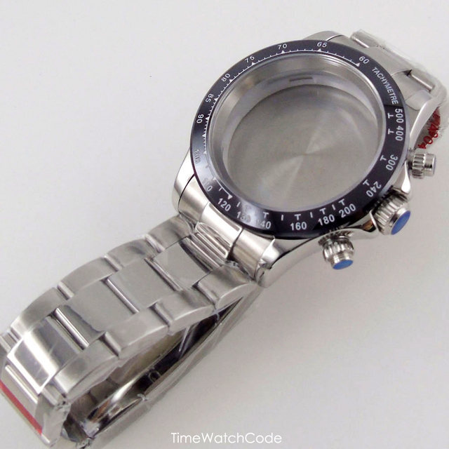 39mm VK63 Watch Case for DAYTONA Men Watch VK64 Movement Sapphire Chronograph