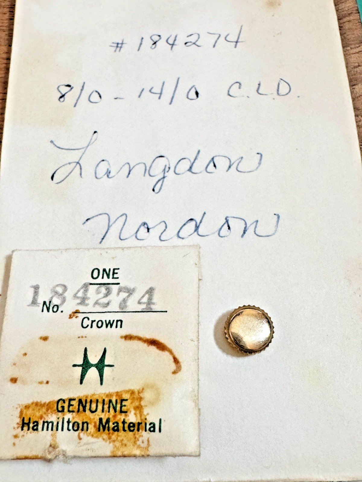Hamilton 184274 Crown 8/0-14/0 NOS yellowLangdon Nordon CDL