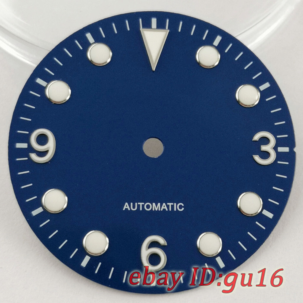 29mm Sterile Black Blue Green watch dial fit NH35 NH36 ETA 2824/2836 Miyota 8215