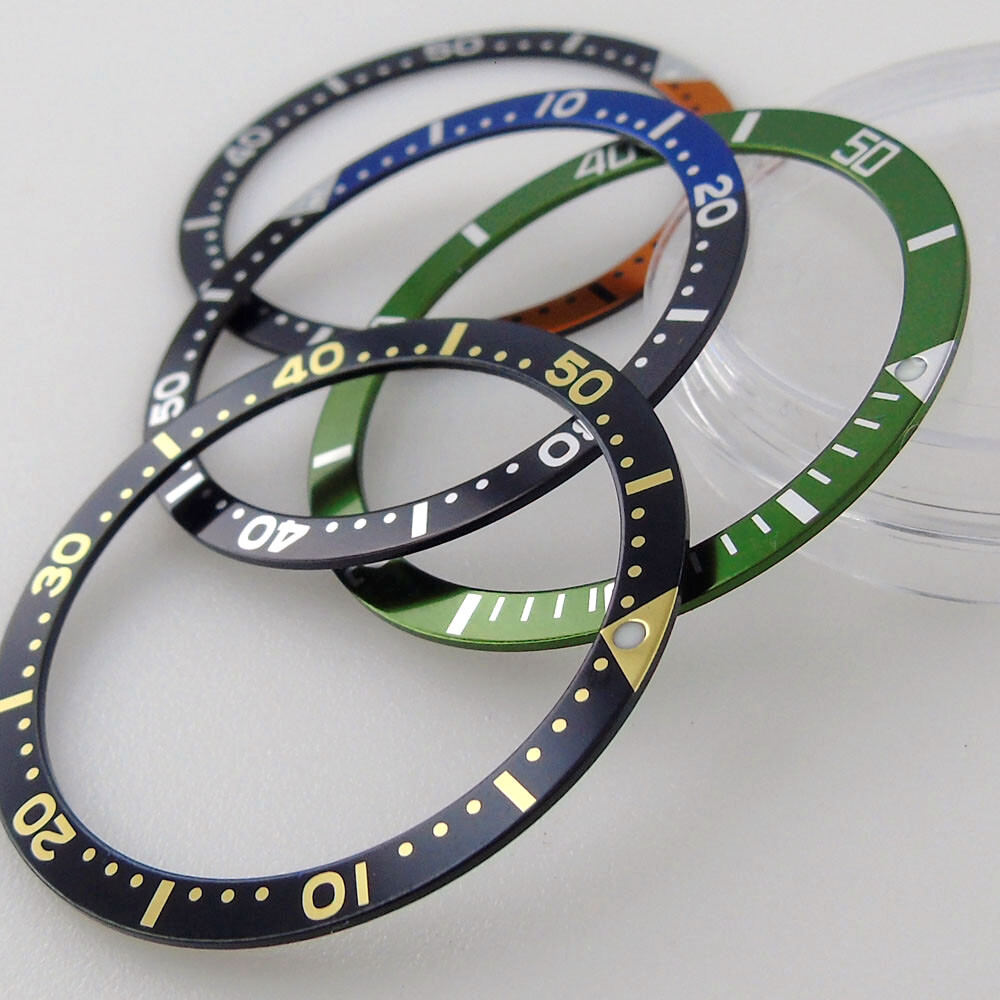 38mm*31.5mm Flat Watch Bezel Insert Aluminum/Ceramic/Steel Fit For SKX007 009