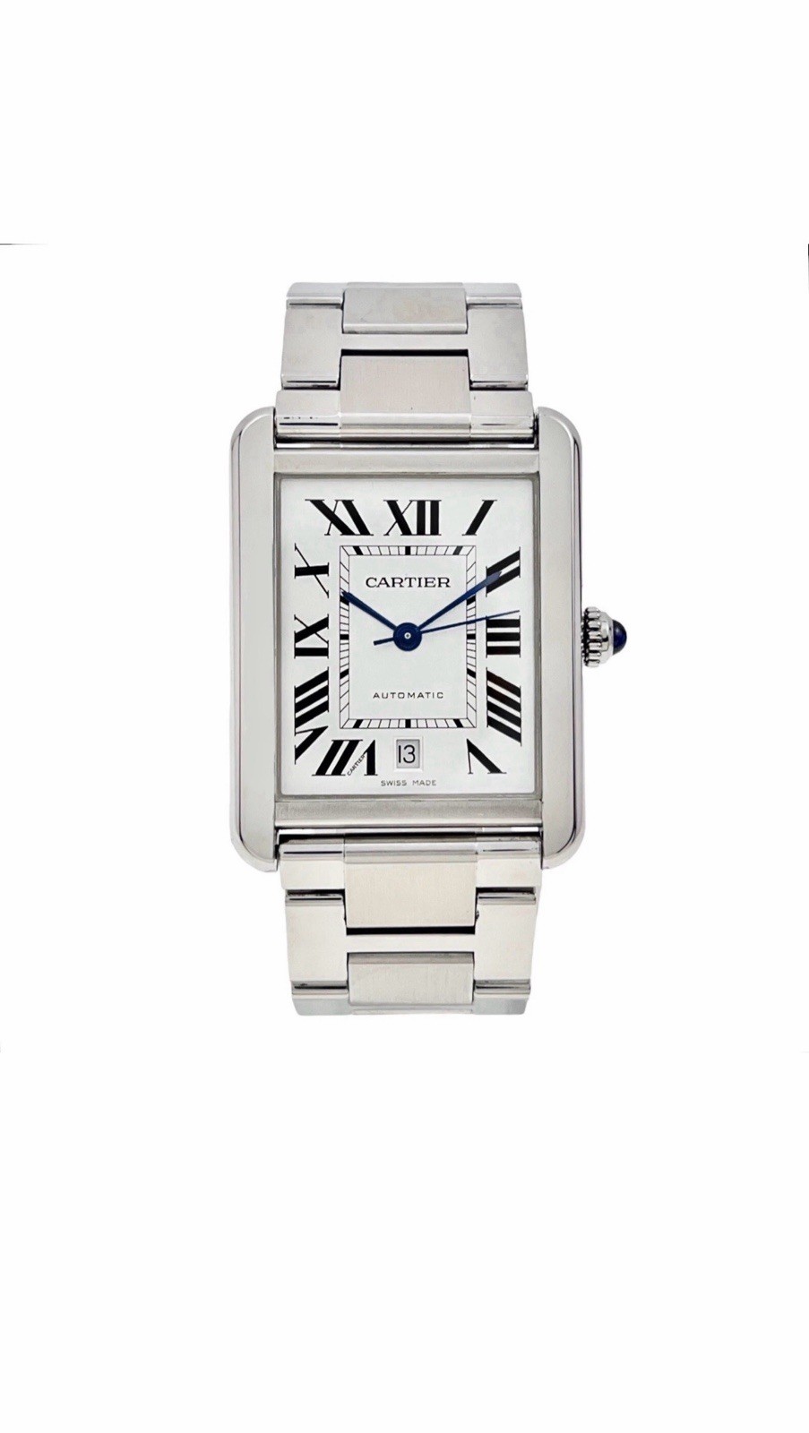 CARTIER TANK MUST WATCH, XL MODEL STEEL CASE AND BRACELET AUTO MOVEMENT 1847MC