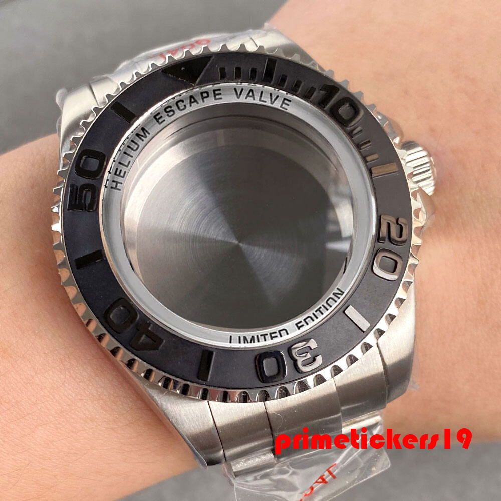 43mm Steel Watch Case Bracelet Sapphire Accessories Fit NH34 NH35 ETA2824 PT5000