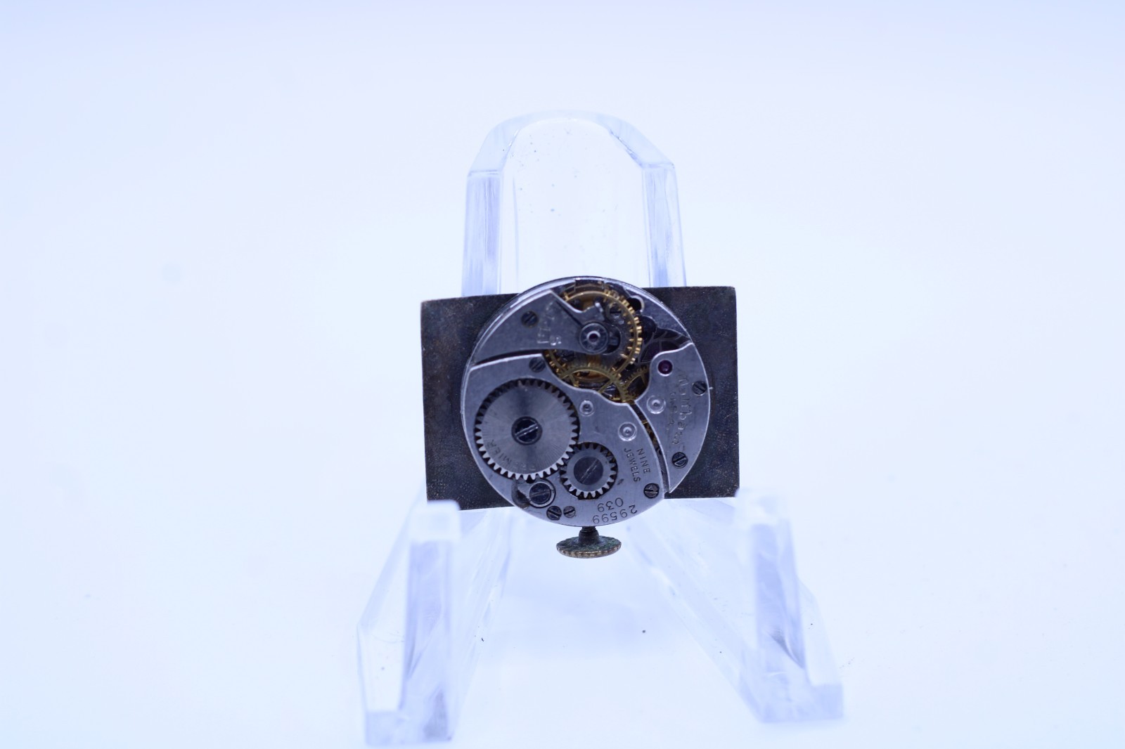 WALTHAM PREMIER 9j TANK WRIST WATCH MOVEMENT 29599039, No. 887 FOR REPAIR (M6)