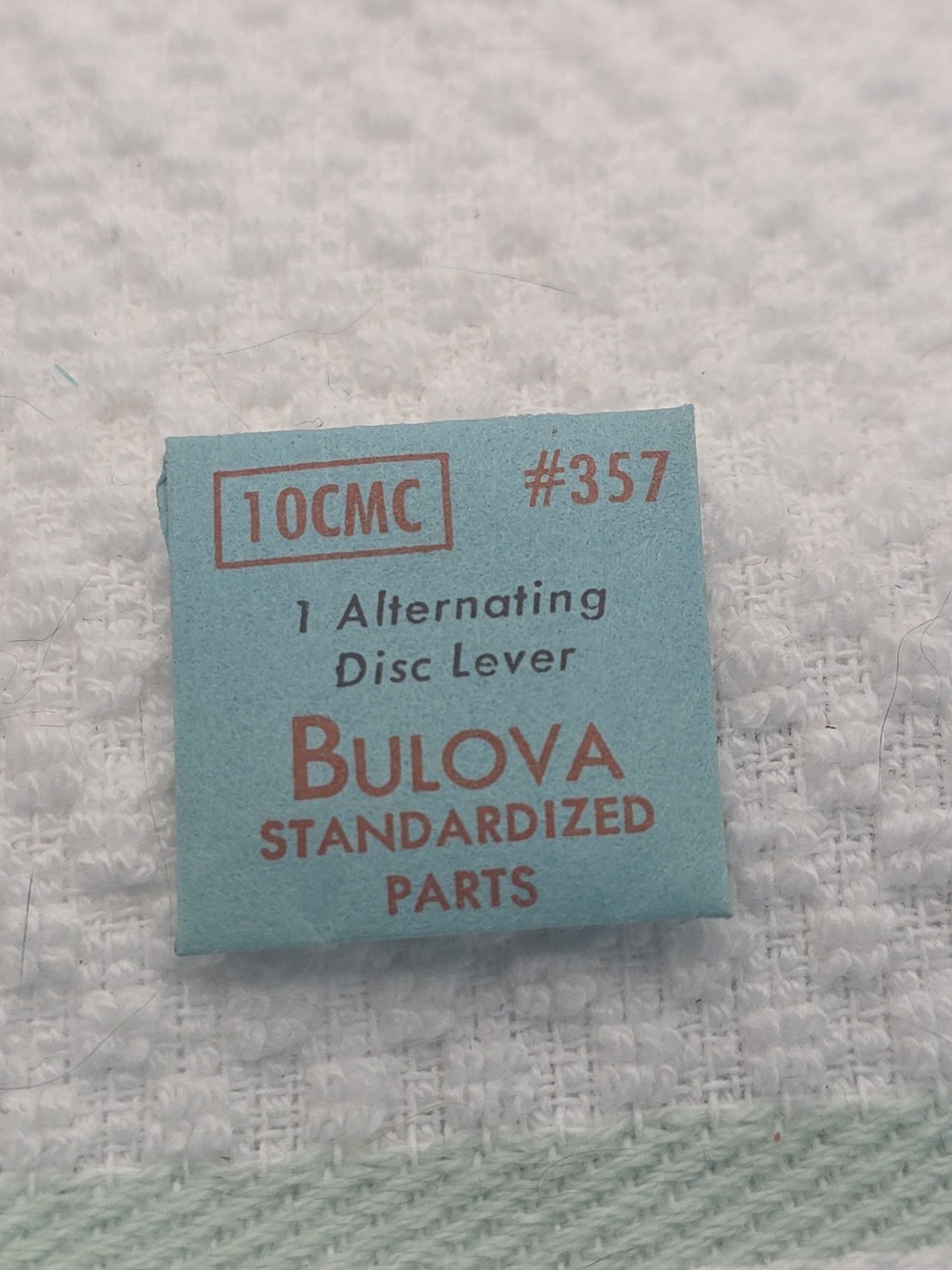 Bulova 1 Alternating Disc Lever 10CMC #357 NOS