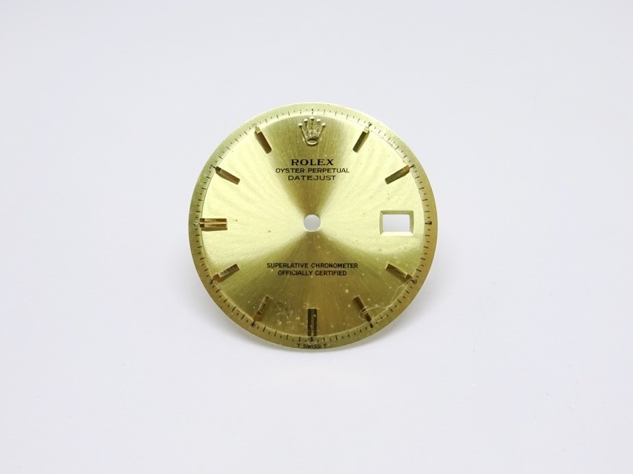 Champaign Mens Rolex Gold Oyster Perpetual Datejust Watch Dial