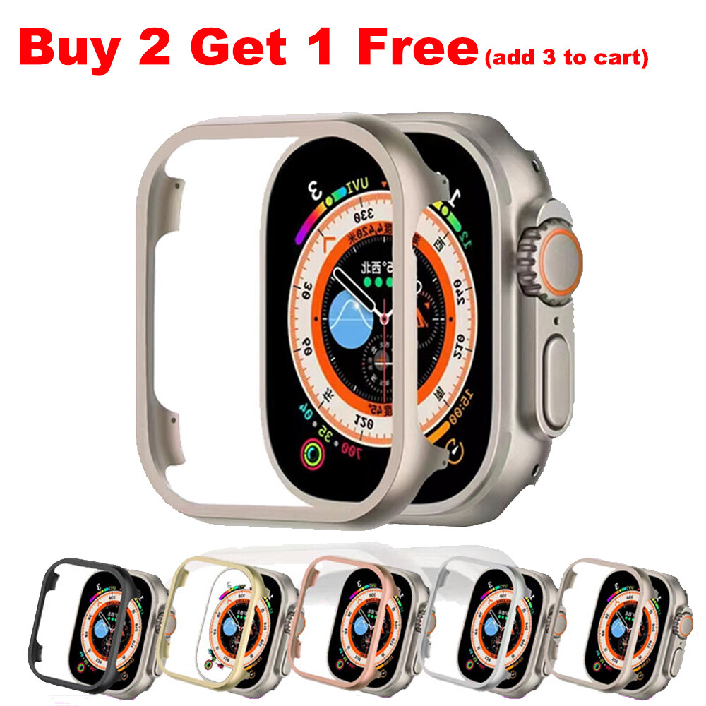 Aluminium Cover for Apple Watch Case Ultra2 49mm Full Bumper Frame iWatch 987654