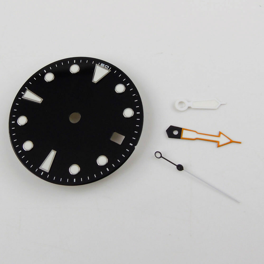 28.5mm Black Watch Dial+Watch Hands For Miyota 8215 821A 8205 DG 2813 NH35 NH36