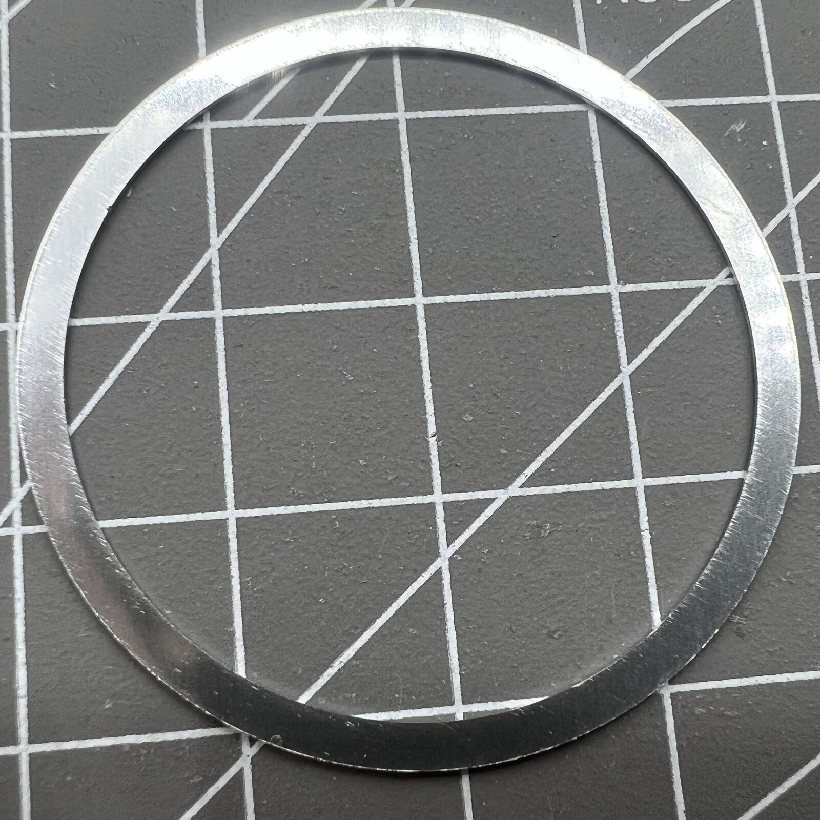38.5mm Aluminum Alloy White Ring+Black Font Watch Bezel for Omega Speedmaster