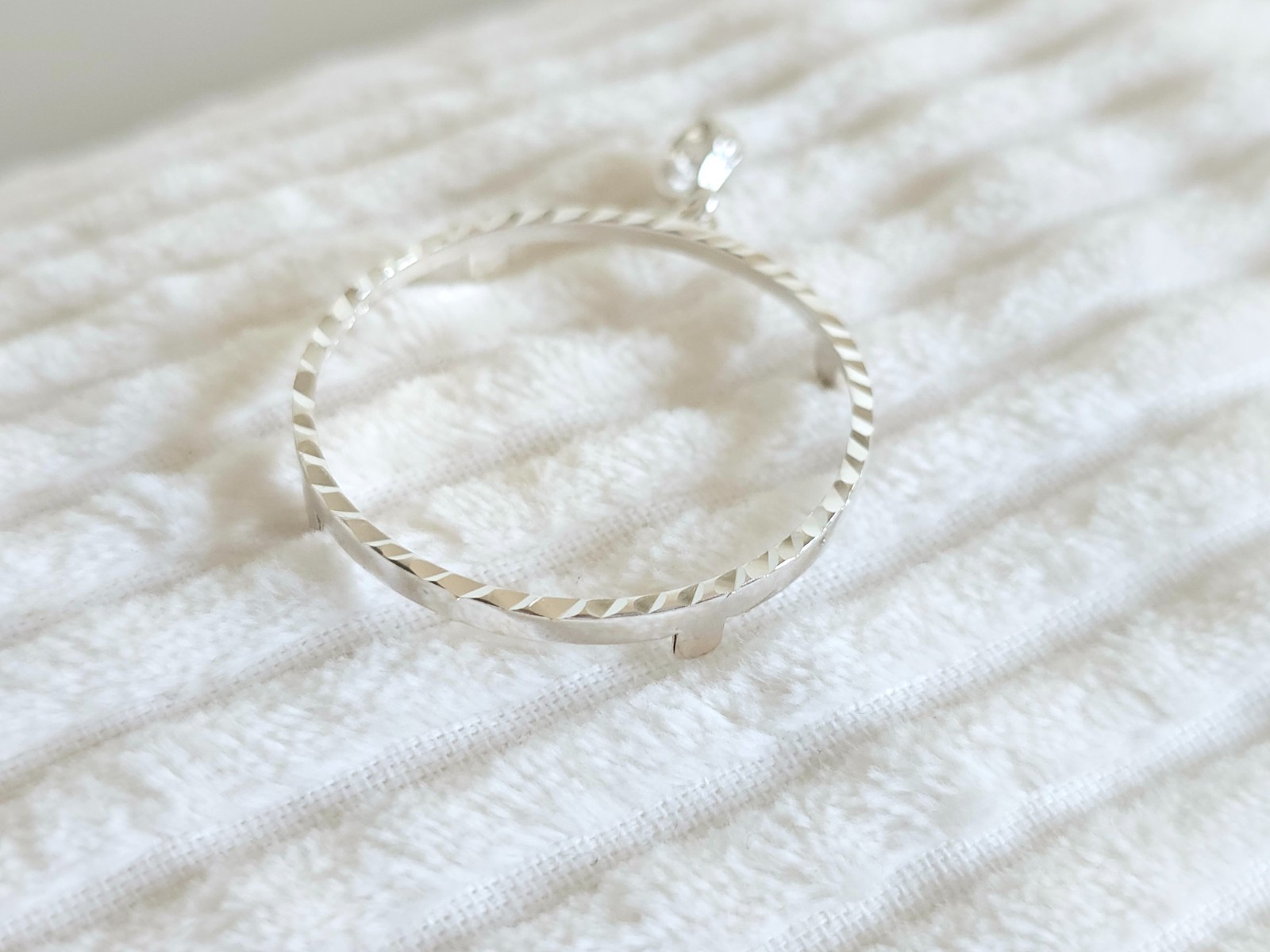 925 Sterling Silver Prong Back Diamond Cut Bezel for 36mm Coins