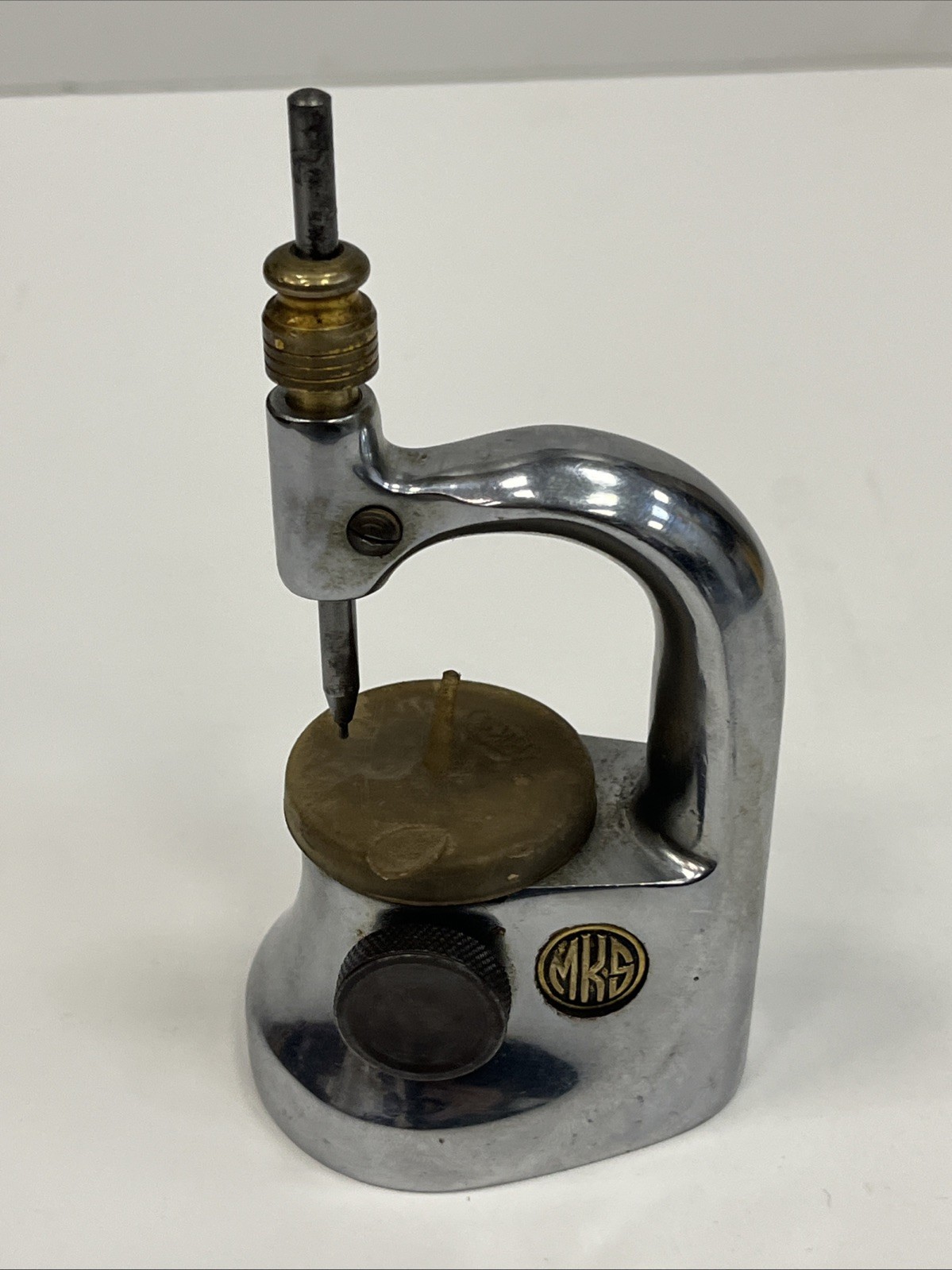Vintage MKS Watchmaker’s Anvil Press Watch Repair Staking Tool Toolmaker