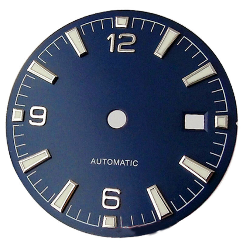 31mm sterile black watch dial Fit ETA 2836 2824 DG2813 3804 Miyota 8215 8205