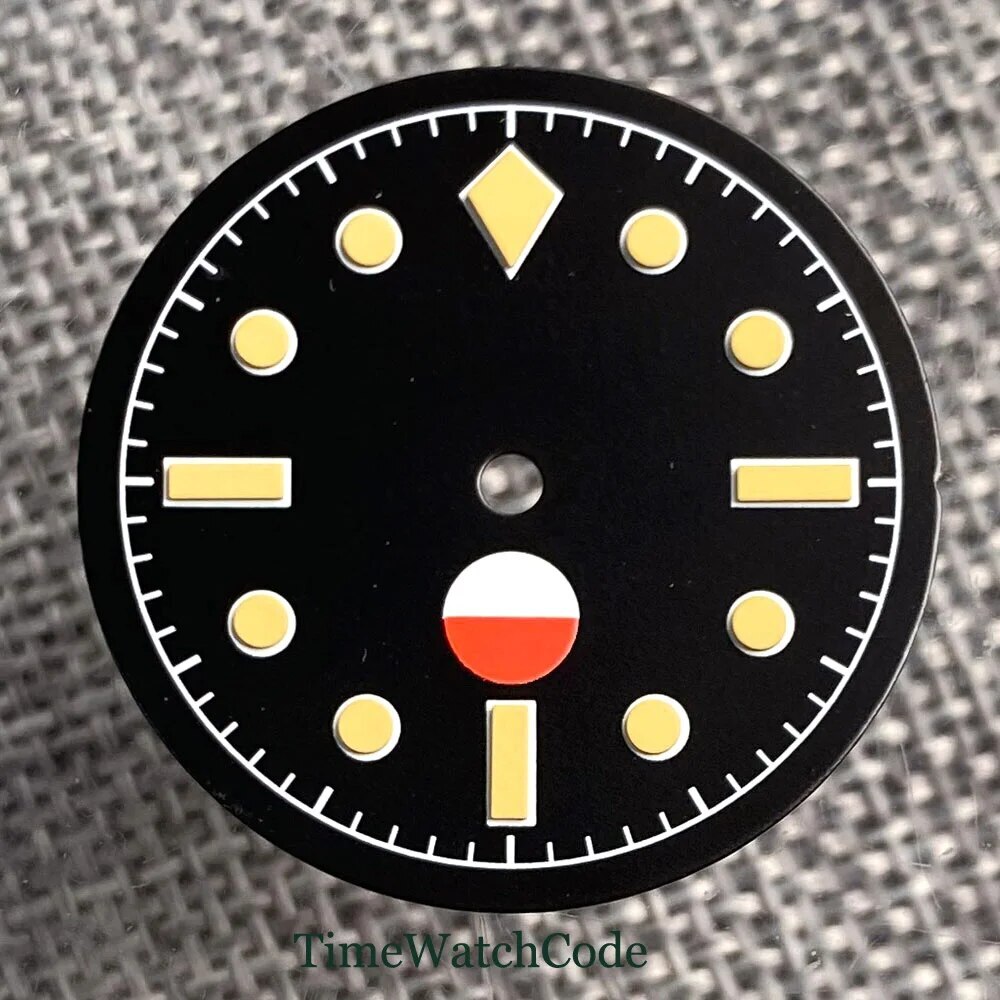 Luminous Black Watch Dial Face 29mm for NH35 NH36 ETA2824 PT5000 SW200 Movement
