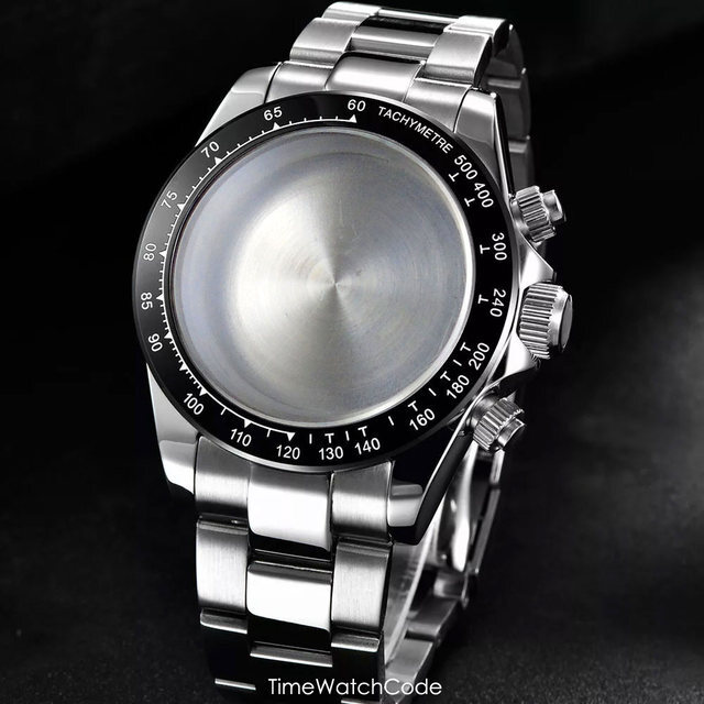 39mm VK63 Watch Case for DAYTONA Men Watch VK64 Movement Sapphire Chronograph