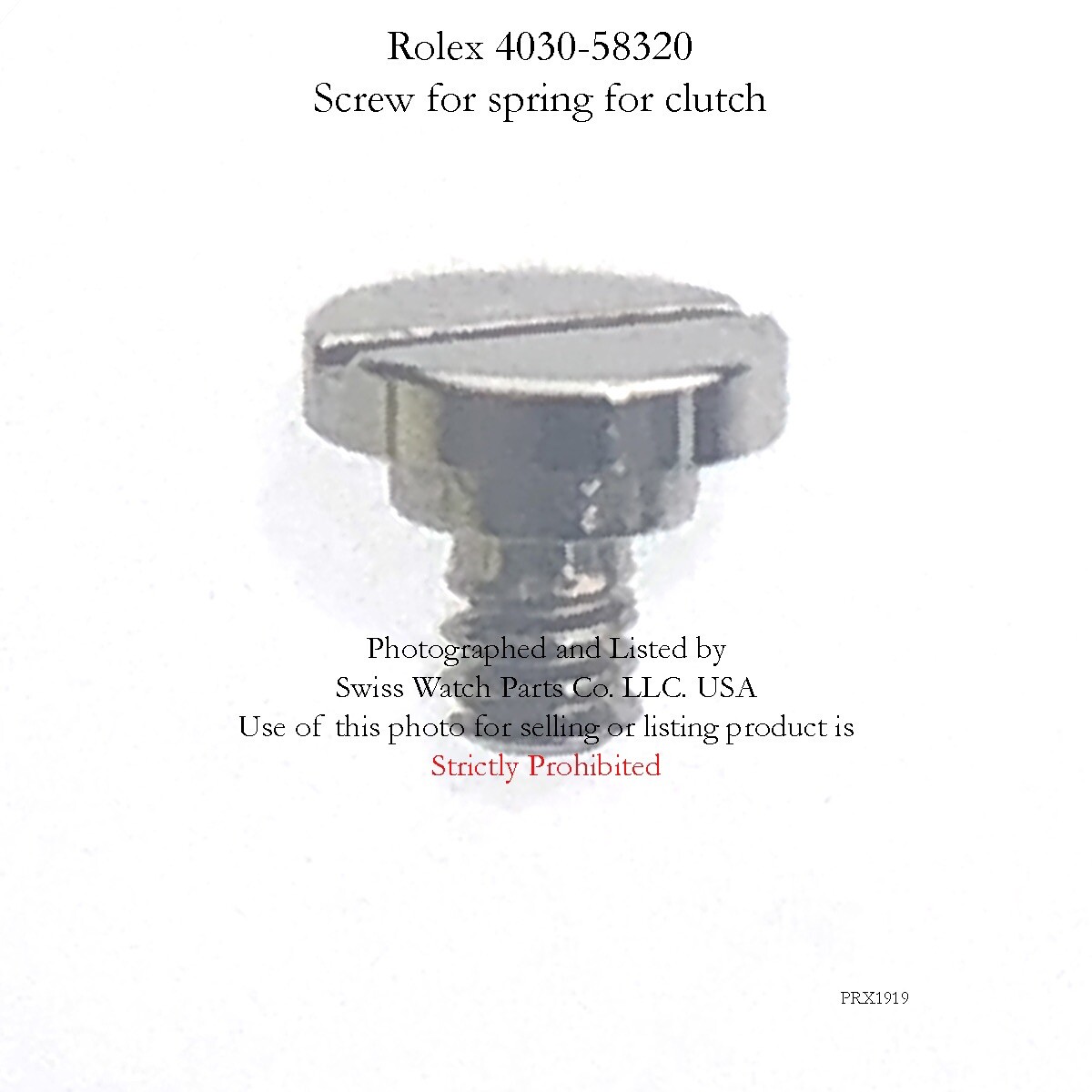 Rolex Caliber 4030 58320 Screw for spring for clutch Genuine Watch Movement Part