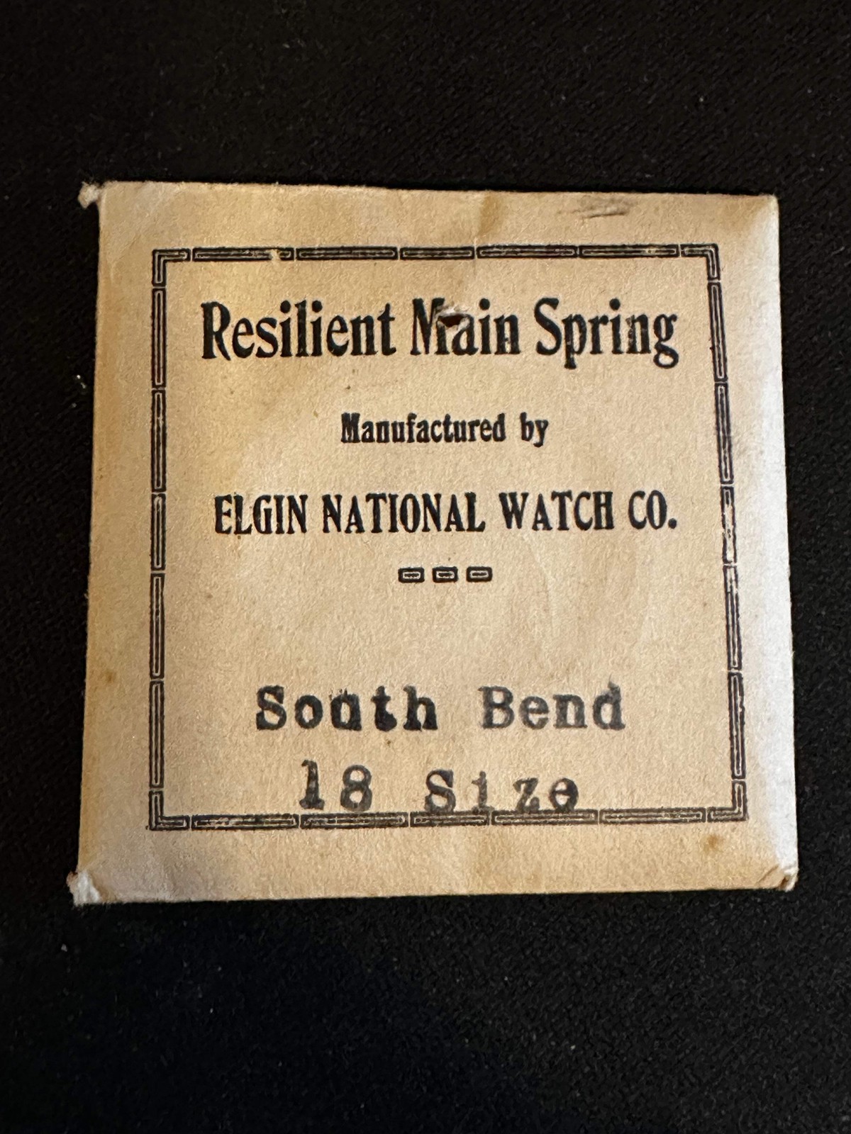 South Bend 18s Mainspring No. 9525 Made by Elgin – Steel