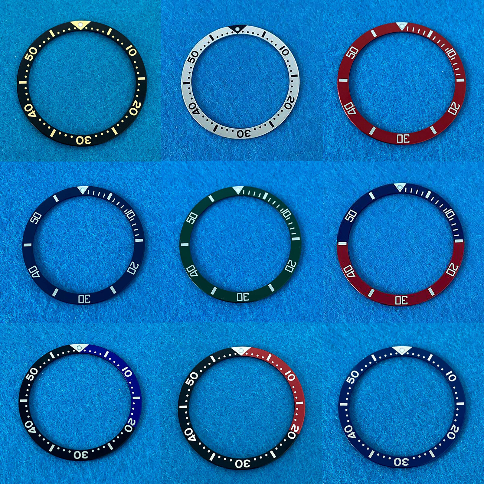 39mm*32mm Aluminum Flat Watch Bezel Insert Ring for Mens Watch Upgrade Parts