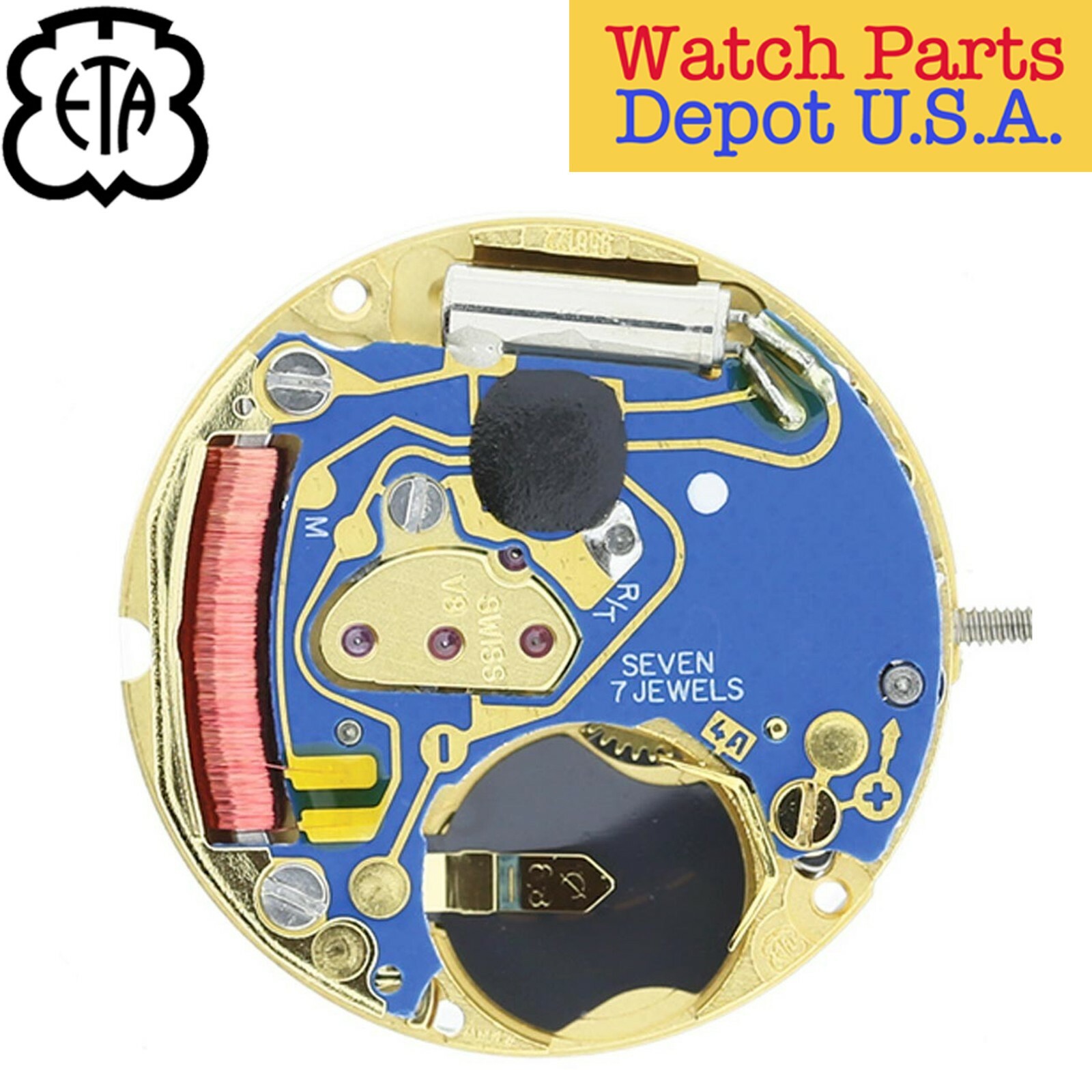 Genuine ETA 956.122 Swiss Made Quartz Movement, 3 Hands, Day/Date at 3 – NEW!