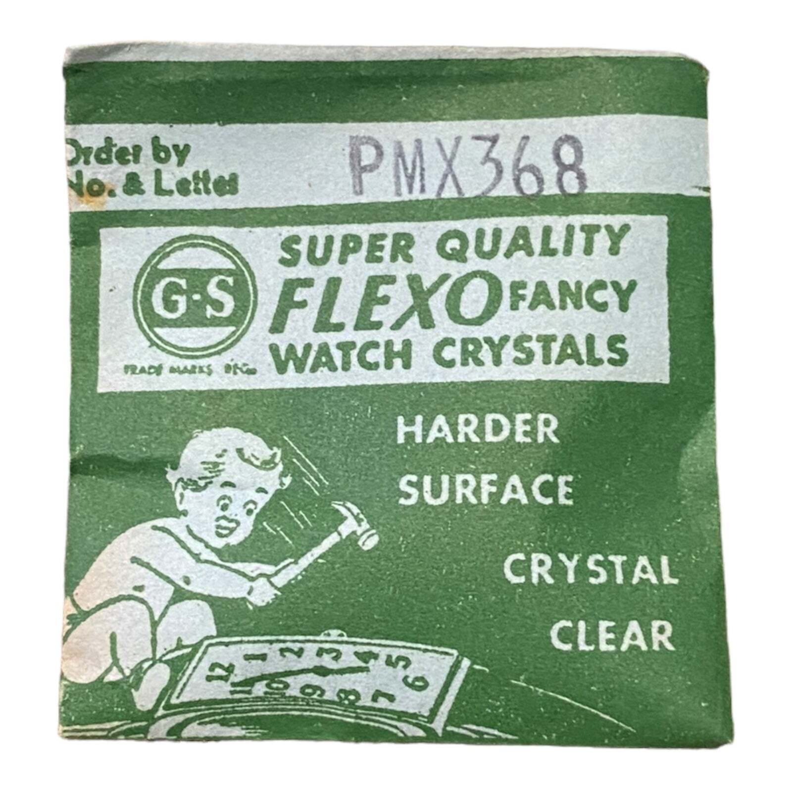 Germanow-Simon Mach (GS) PMX368 Watch Crystal NOS Part Flexo