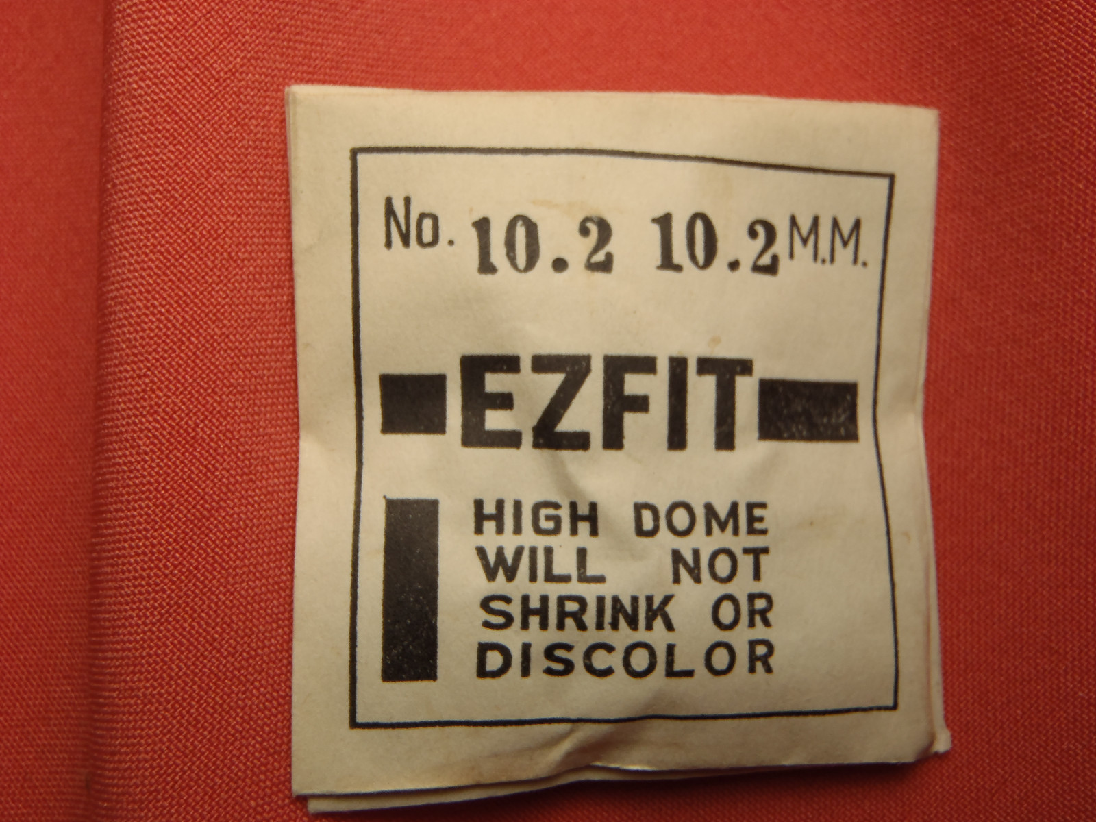E-Z-FIT HIGH DOME ROUND PLASTIC WATCH CRYSTAL 10.2 MM NOS