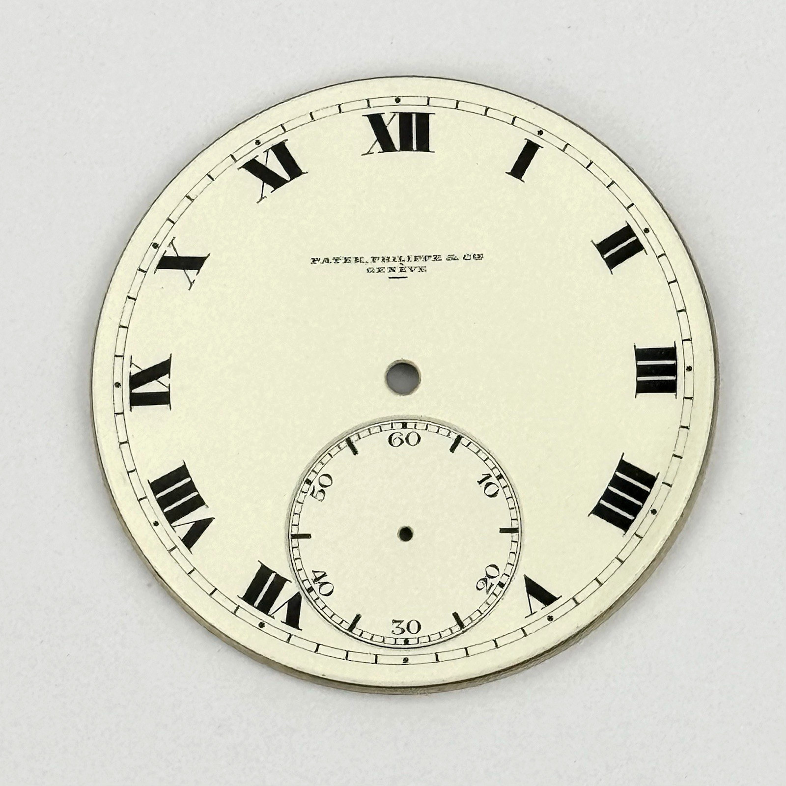 Patek Philippe Pocket Watch Porcelain Enamel Original Dial 45.56mm Parts (643)