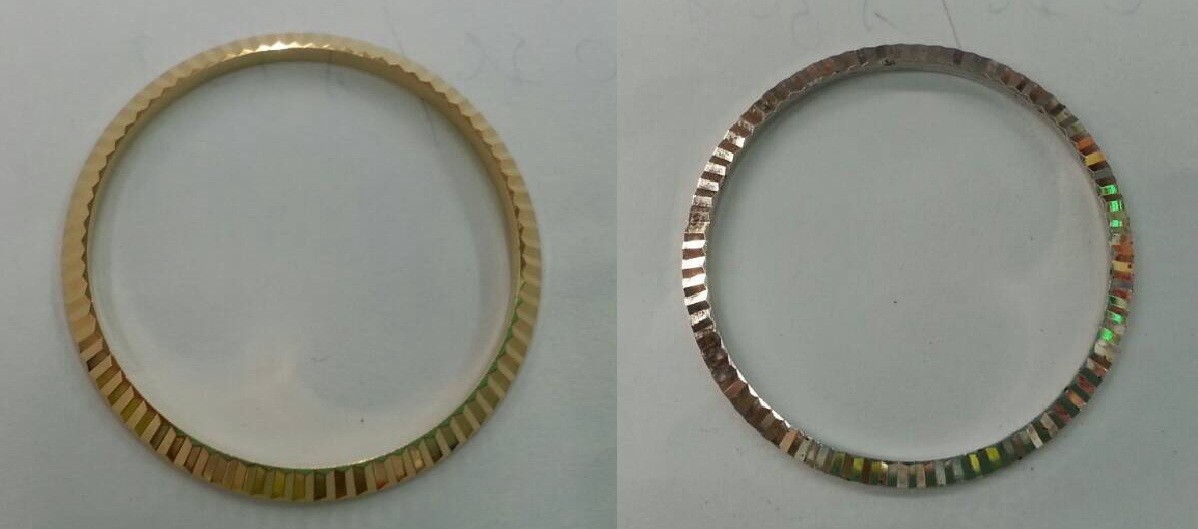 Bezel Ring Insert (FITS) Rolex Oyster Gold or Silver large mid or small size