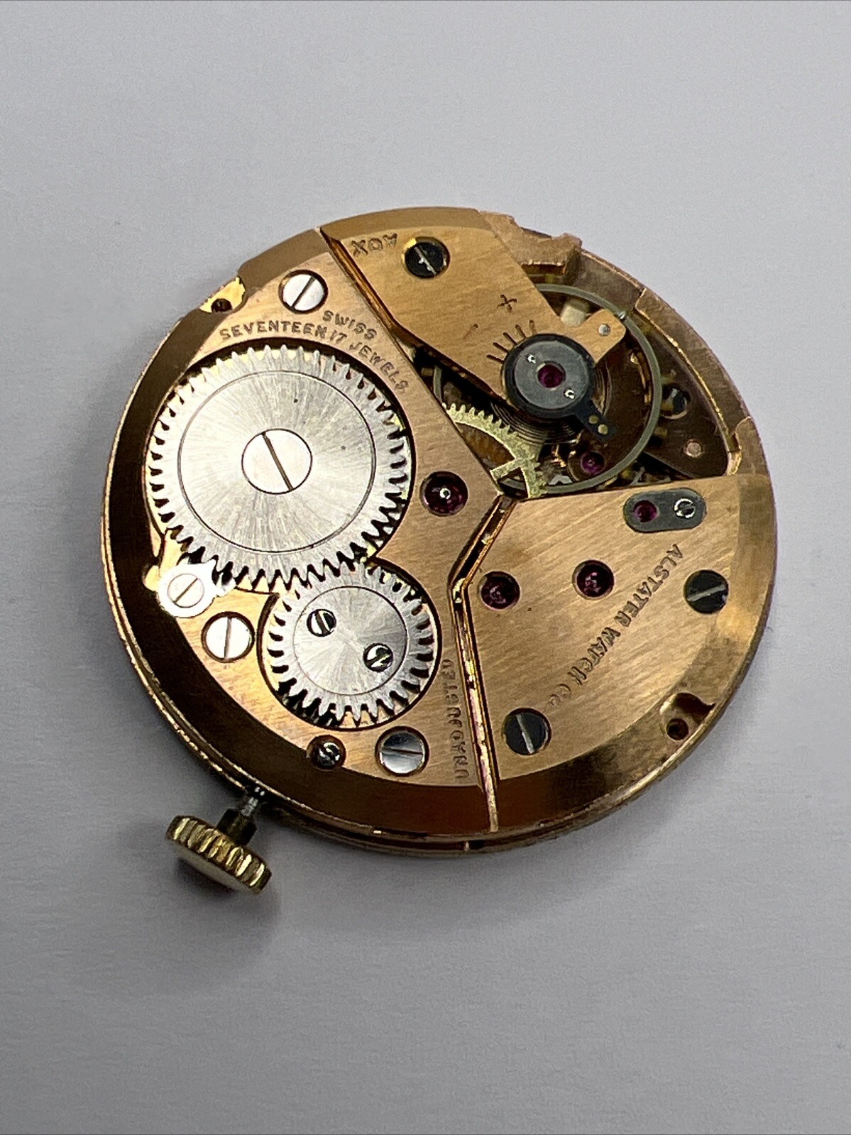 Wakmann Dial w/ Alstater Watch Co. Movement 17 Jewels – Sets & Runs