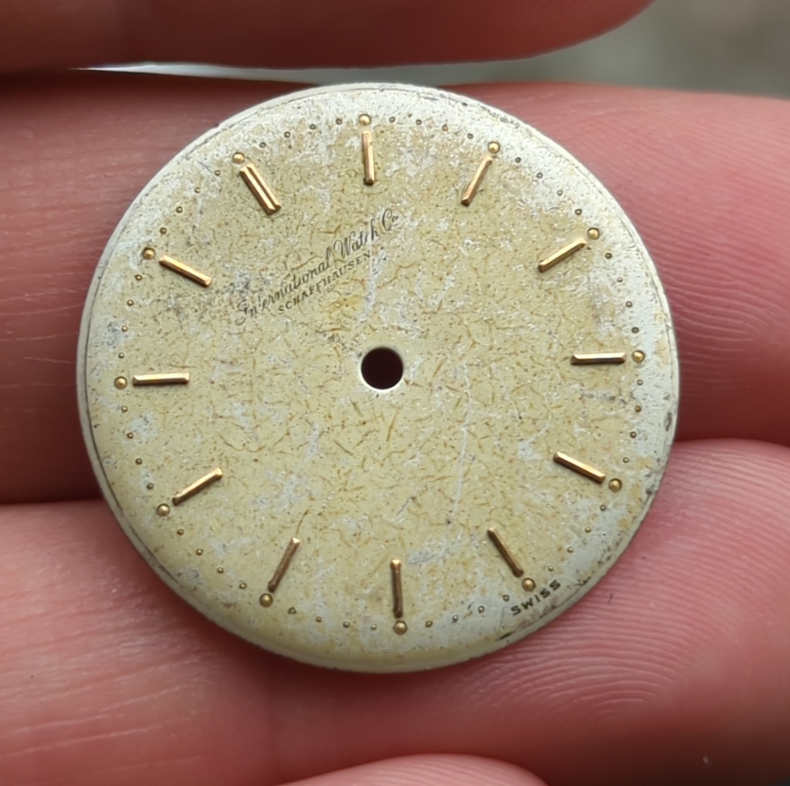 IWC International Watch Co Original Used Watch Dial Part 28mm (BL16)