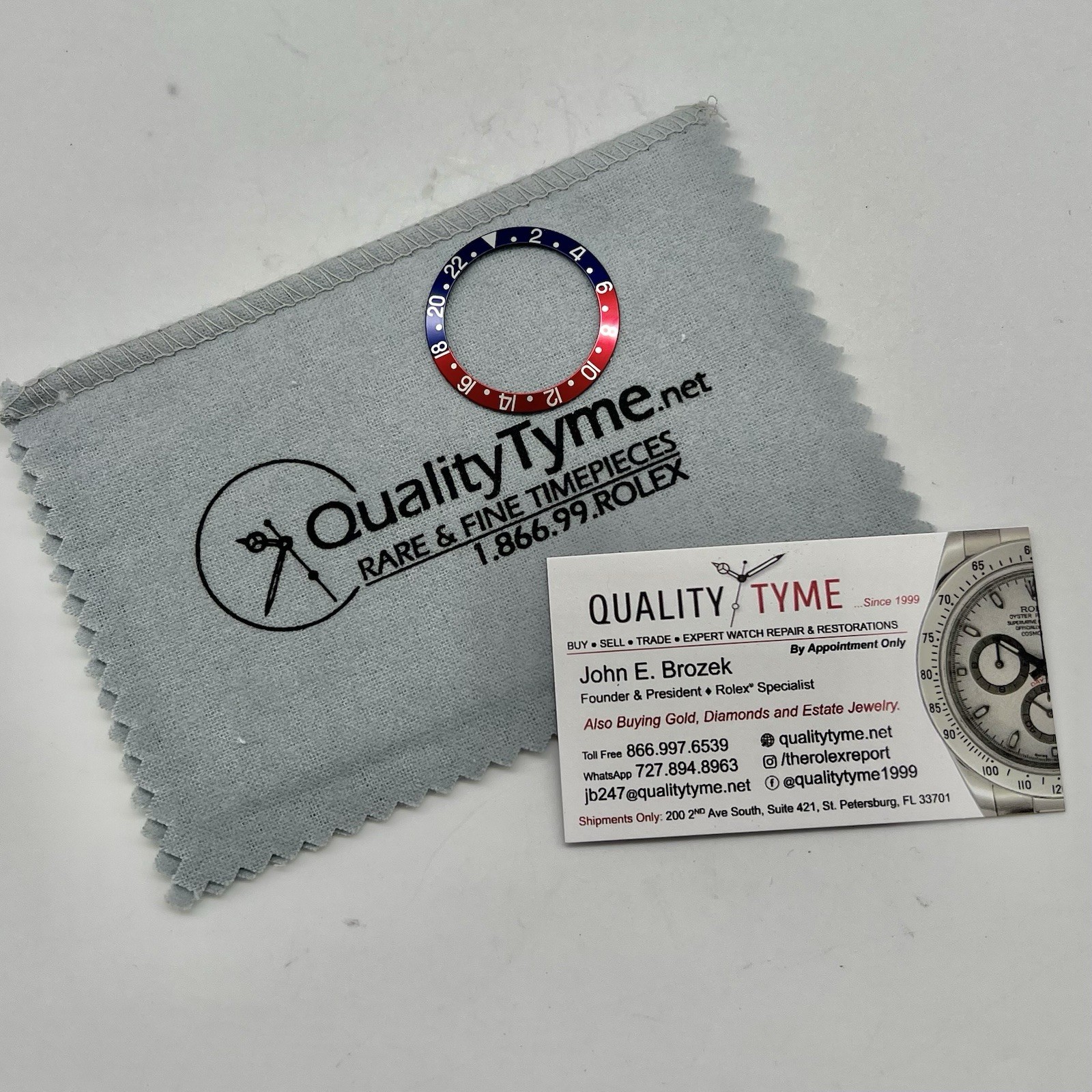 Vintage Factory Original NOS Pepsi Bezel Insert for Rolex GMT Master 1675 16750