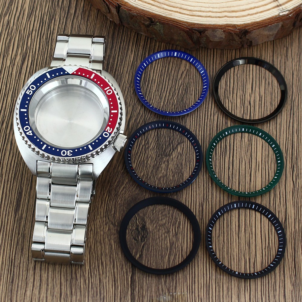 Modify Seiko Turtle Mod 45mm Watch Case Bracelet Sapphire Steel For NH34 35 NH36