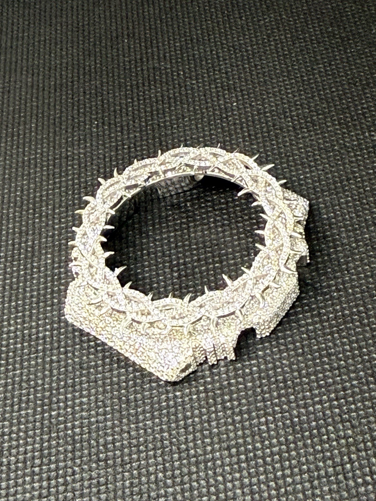 VVS Moissanite Iced Bezel For Casio G Shock GA-2100 Silver Spike Bust Down
