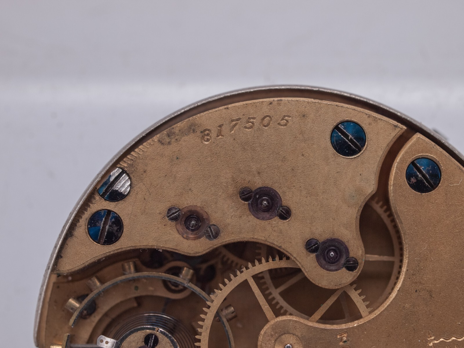 1893 – Hampden 110 H Flag Lever Set 16s 11j Pocket Watch Movement – Runs AS-IS