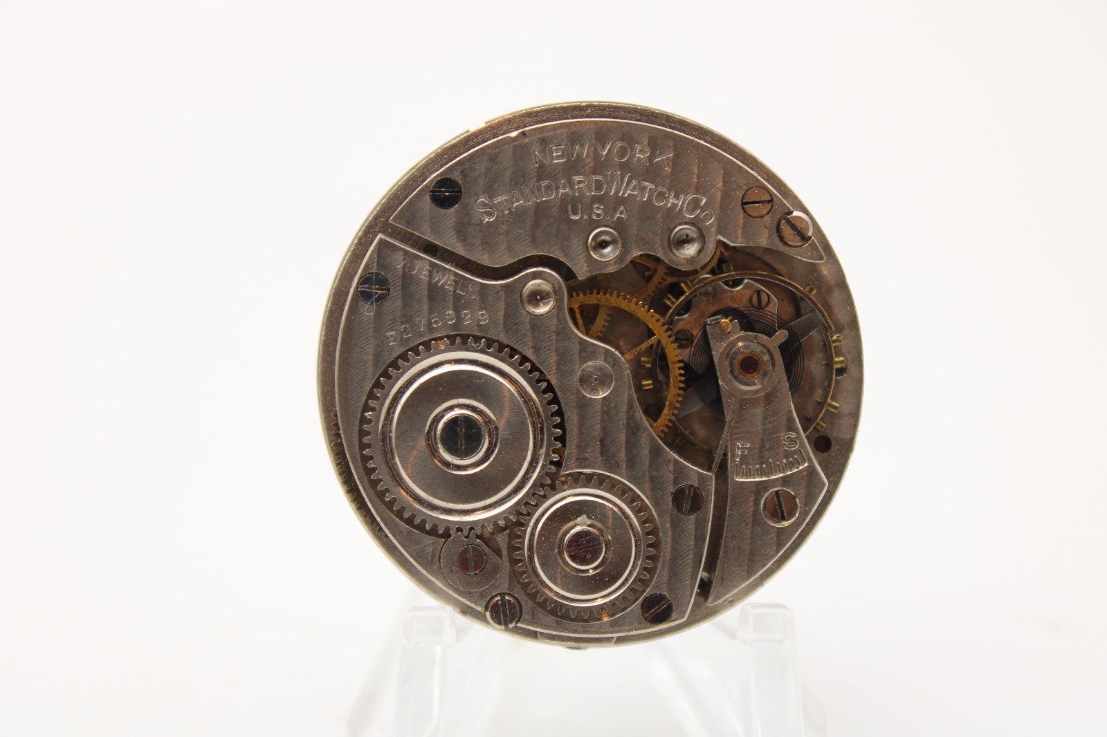 1892 NEW YORK STANDARD POCKET WATCH MOVEMENT P275929 GRADE 35 18s 7j (FE3)