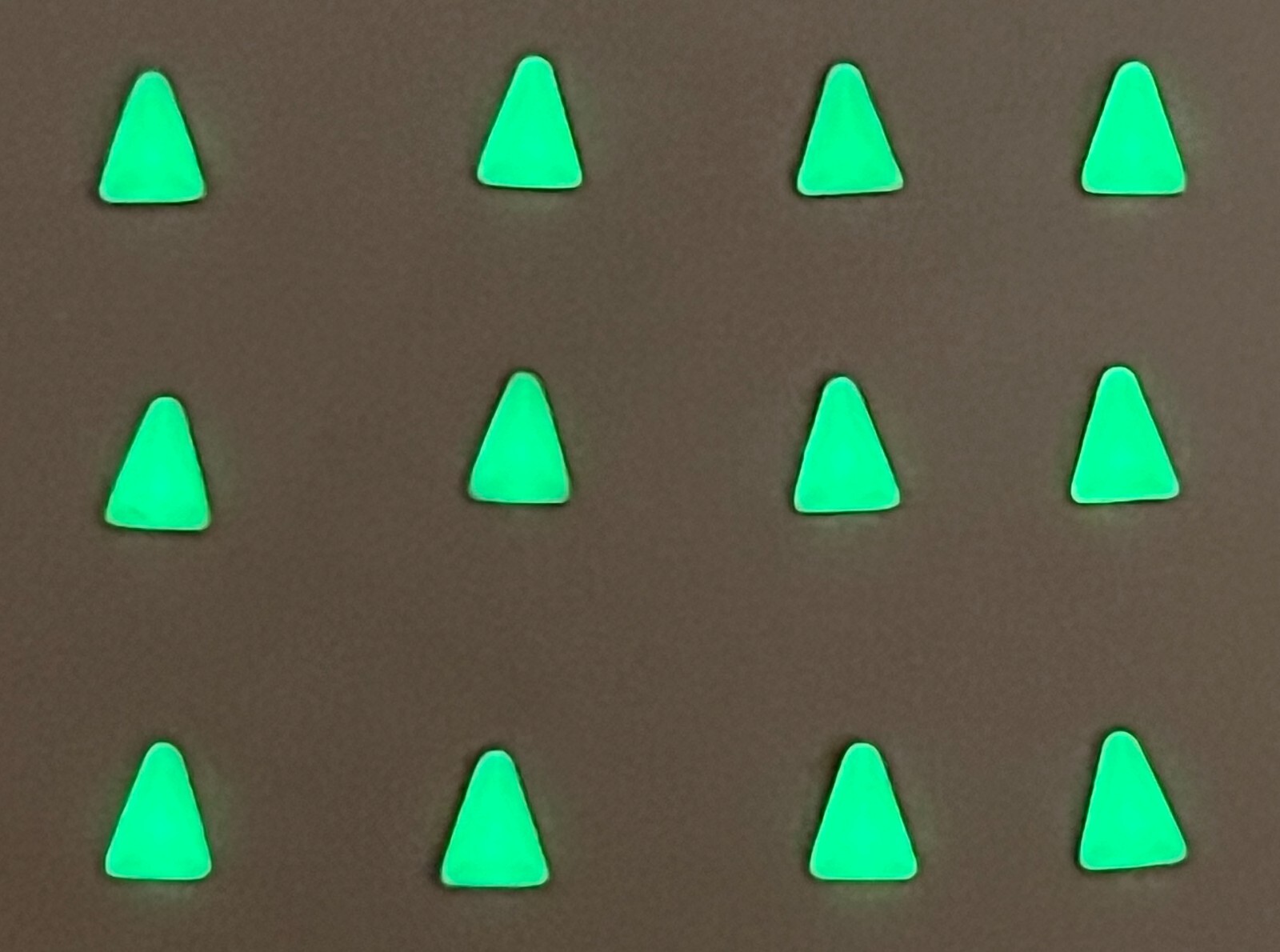 Watch Hour Markers 12 pieces C3 LUMINOUS Numerals LASER CUT Green Blue triangle