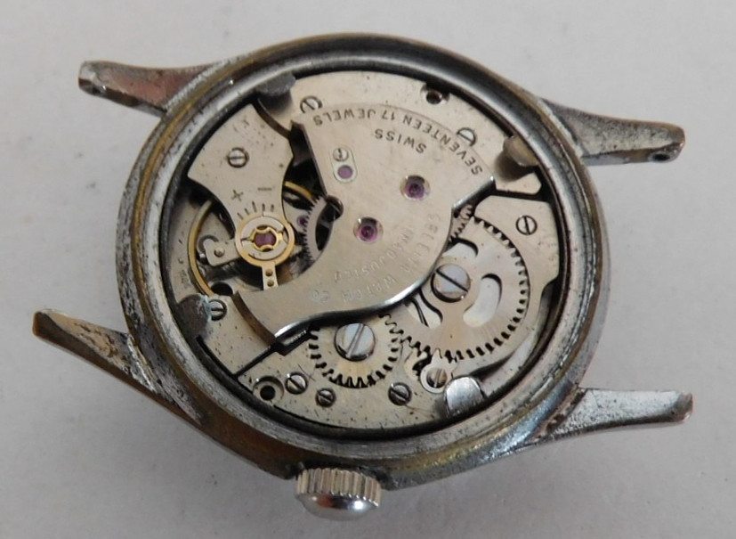 ST 1686 KENBRO WATCH RUNNING 17 JEWELS FOR PARTS or REPAIR. USED
