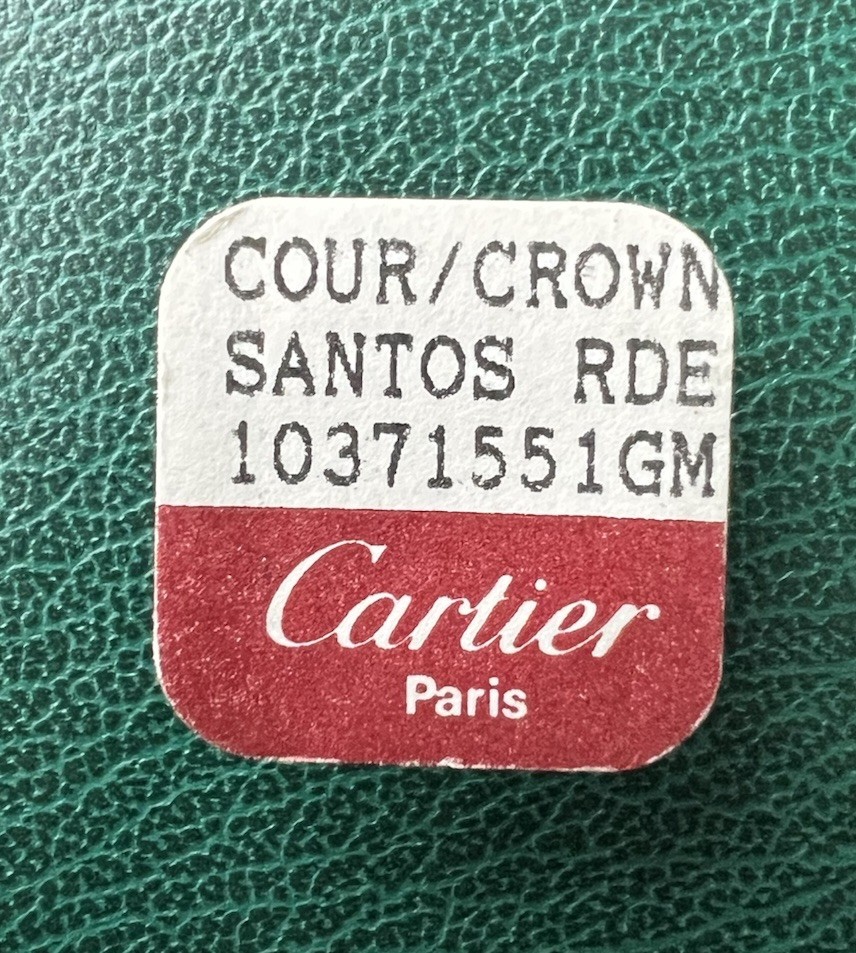 Authentic CARTIER Cour. Crown Santos RDE – Part 10371551GM – OC#1415
