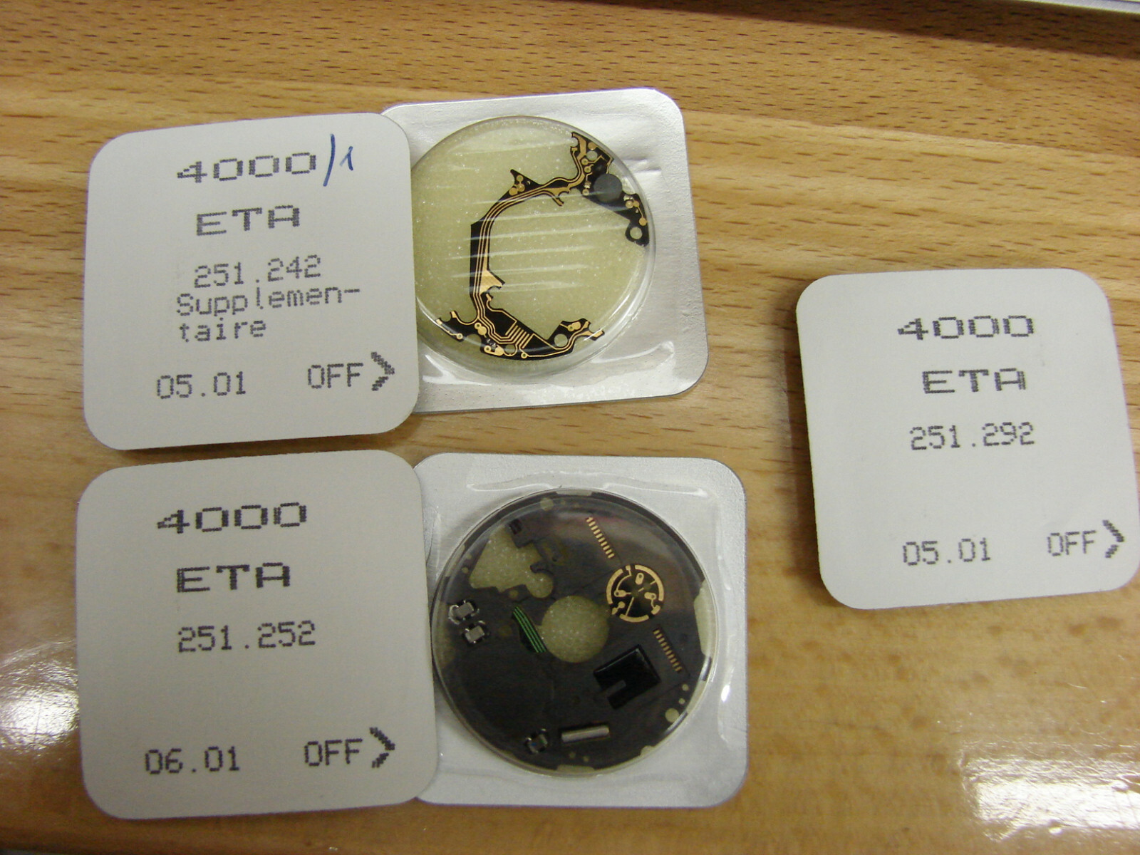 ETA 251.242, 251.252, 251.292 circuit #4000 choose one, New Old Stock ETA parts!