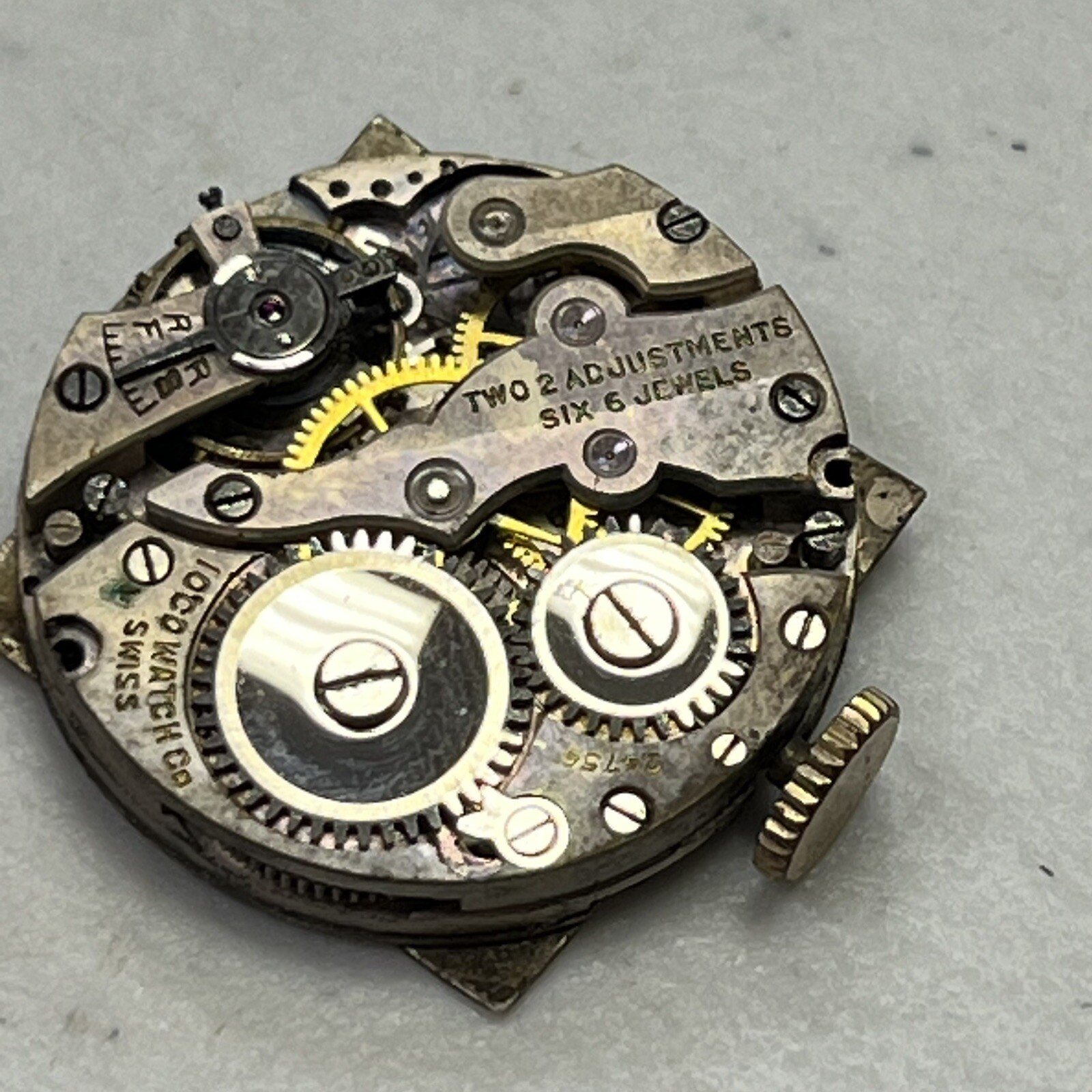 Vintage Neuchatel Master Sutton Wrist Watch Face 6 Jewels Parts/Repair Only #409